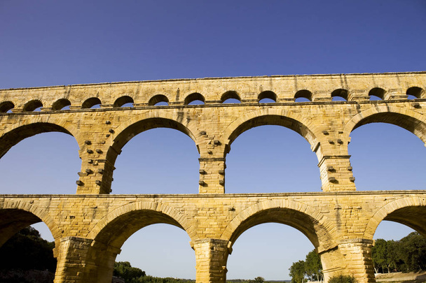 pont du gard, römisches Aquädukt - Foto, Bild