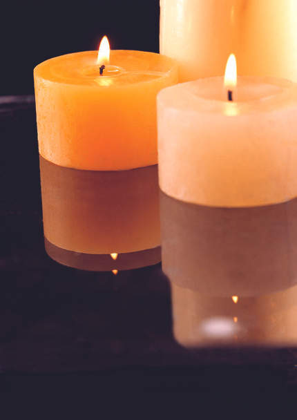 Closeup of candles, time flow concept  - Fotoğraf, Görsel