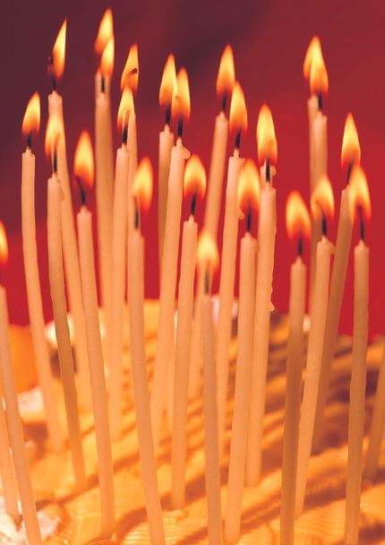 Closeup of candles, time flow concept  - Φωτογραφία, εικόνα