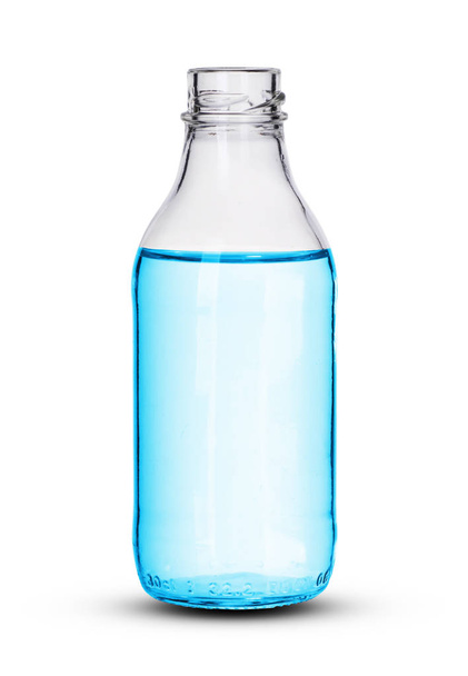 petite bouteille en verre avec liquide
 - Photo, image