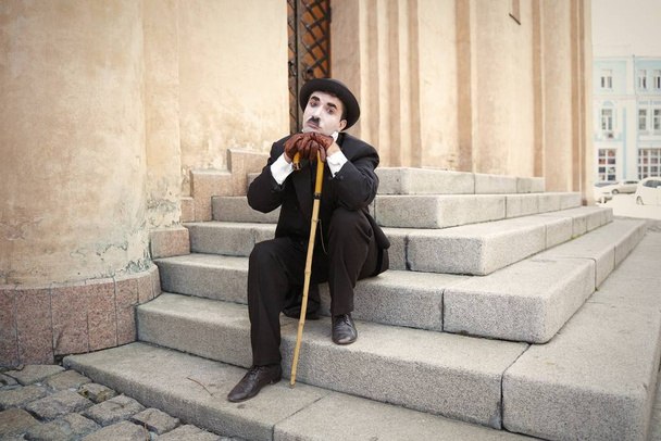 portrait of male Mime artist   on street - Fotografie, Obrázek
