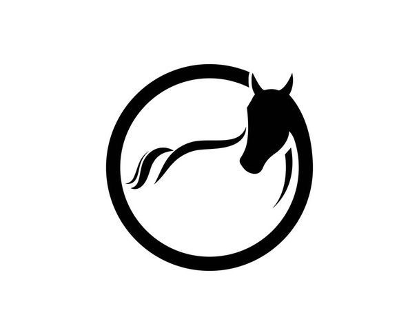 Hevosen logon malli Vektorin kuvitus  - Vektori, kuva