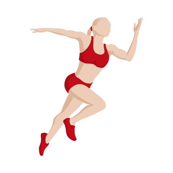 Women Running Marathons. Stock Vector illustration. - Vector, Image