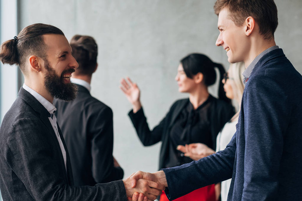 corporate culture business etiquette handshake - Foto, Imagen