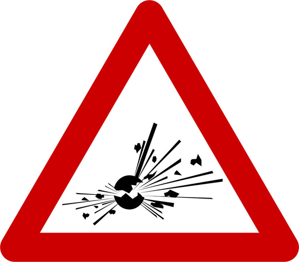Uyarı işareti patlayıcı maddeler ile - Fotoğraf, Görsel