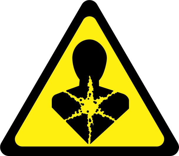 Signe d'avertissement avec des substances cancérogènes
 - Photo, image