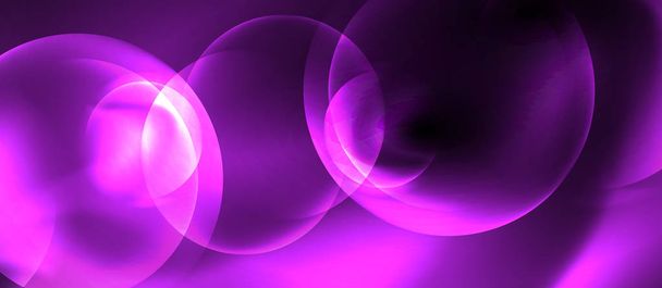 Lumineux néon cercles fond abstrait
 - Vecteur, image