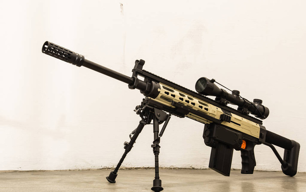 mod toy sniper blaster gun display on ground - Photo, Image