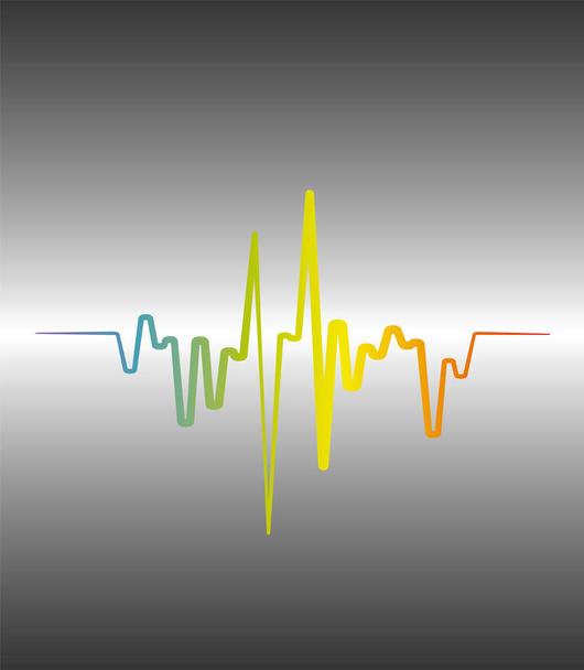 Pulso arco iris Jugador de onda con línea de neón
 - Foto, Imagen