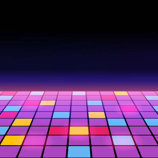 Illustration of a dance floor amongst starry open space. Vector. - Vector, Image