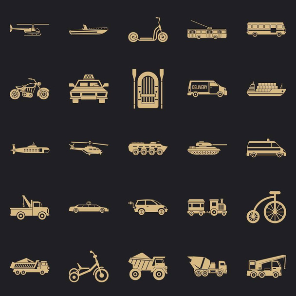 Set di icone per il trasporto, stile semplice
 - Vettoriali, immagini