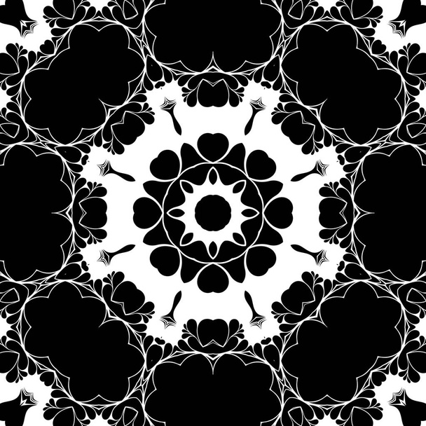 Black and white geometric abstract pattern background - Foto, Imagem