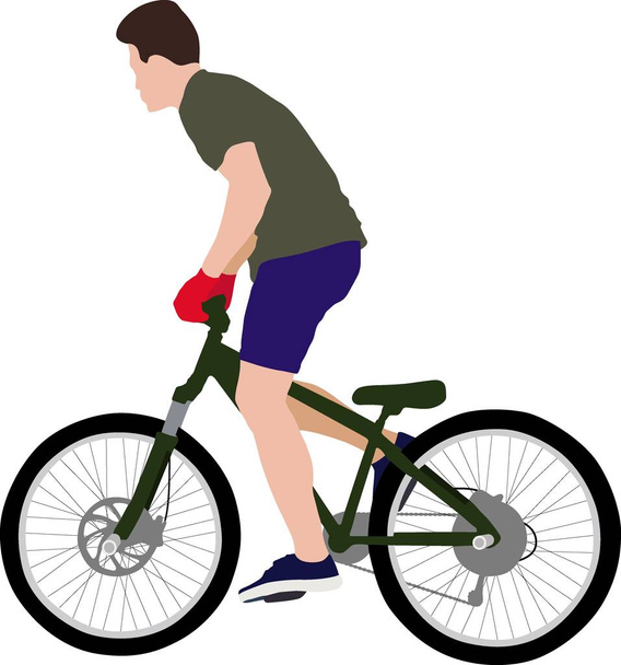 Bisikletçi - Vektör, Görsel