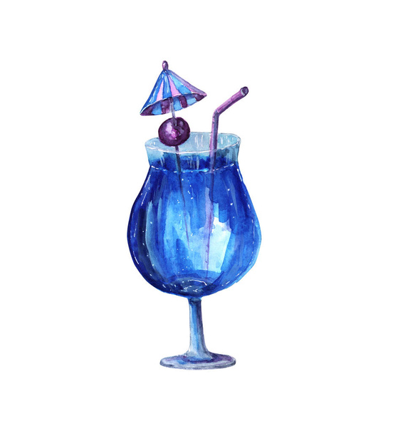 vesiväri sininen cocktail
 - Valokuva, kuva