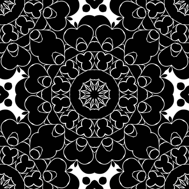 Trendy abstract pattern in black and white colors - Photo, Image