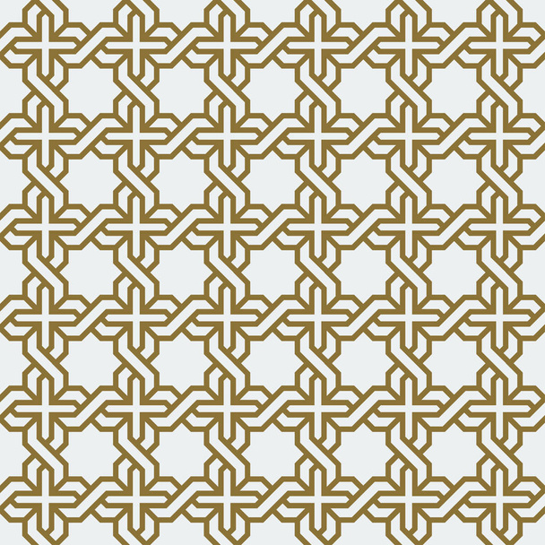 アラビア幾何学的抽象的なアールデコモザイクシームレスパターン - ベクター画像