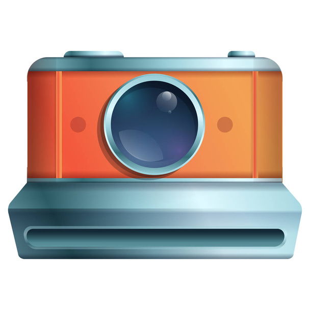 cartoon vintage camera icon on a white background, vector illust - Vector, Image