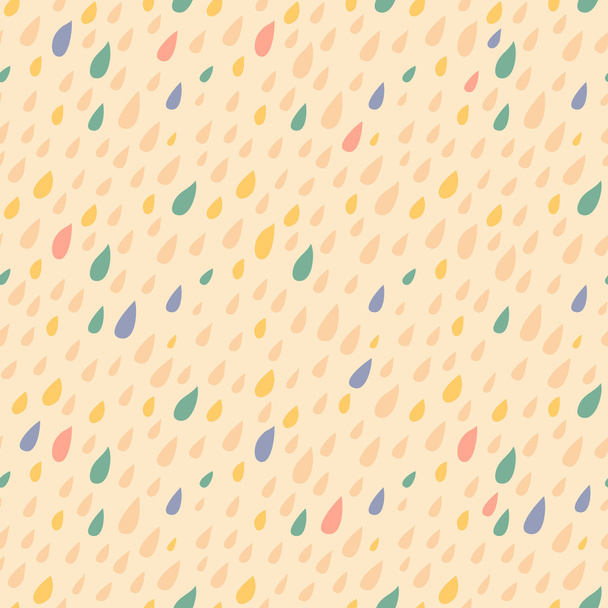 Drops seamless pattern on light background - Vector, Image