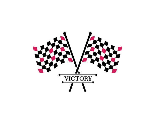 race vlag icoon van automotif illustratie vector - Vector, afbeelding