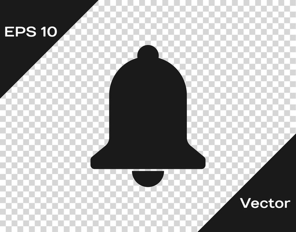 Grey Ringing bell icon isolated on transparent background. Alarm symbol, service bell, handbell sign, notification symbol. Vector Illustration - Vector, Image