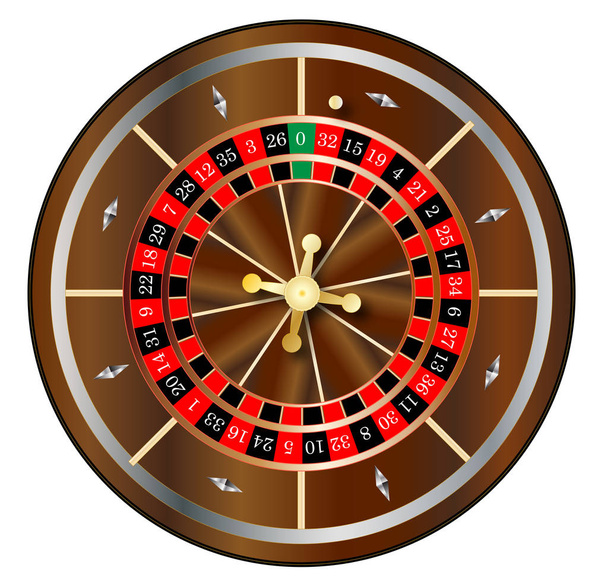 Roulette Wheel With Ball - Vector, Image