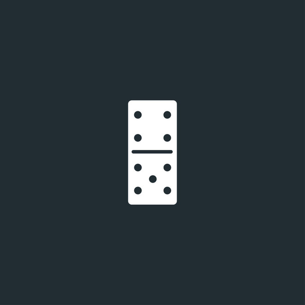 Dominosteine Würfellinien-Symbol auf schwarzer Schrift.  - Vektor, Bild