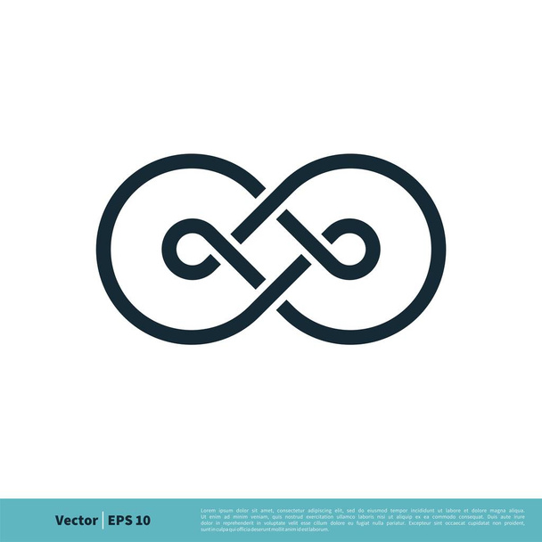 Signo de infinito pictográfico - Plantilla de logotipo
 - Vector, Imagen