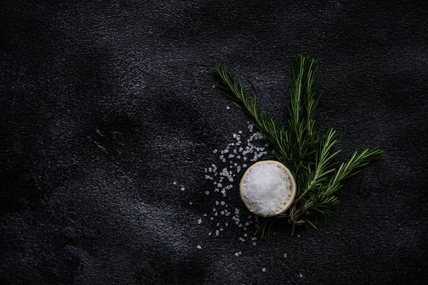 Spice cooking concept with sea salt - Фото, изображение