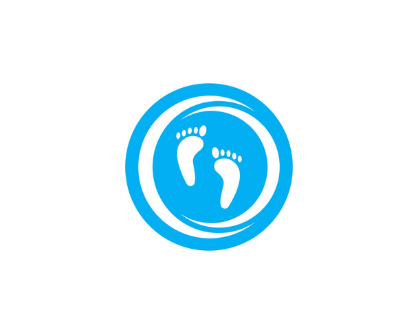 Foot print health logo vector - Vector, Image