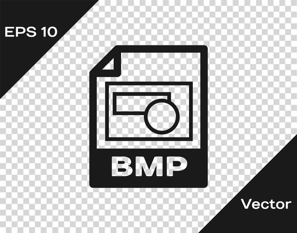 Εικονίδιο εγγράφου αρχείου Grey BMP. Κατεβάστε το εικονίδιο του κουμπιού bmp απομονώνεται σε διαφανές φόντο. Σύμβολο αρχείου BMP. Απεικόνιση διανυσματικών φορέων - Διάνυσμα, εικόνα