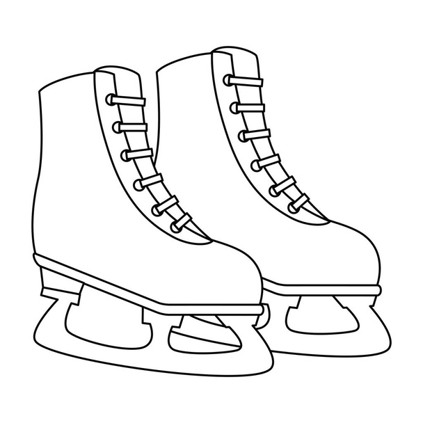 gelo patins ícone isolado
 - Vetor, Imagem
