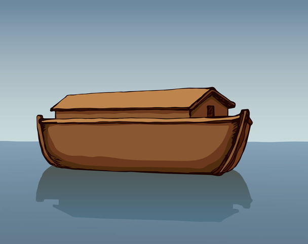 Bijbelse noah's ark. vector tekening - Vector, afbeelding