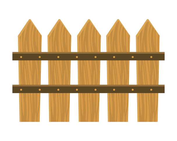 木製のフェンスの漫画 - ベクター画像