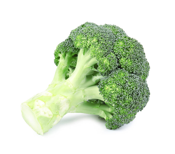 Fresh green broccoli on white background. Organic food - Zdjęcie, obraz