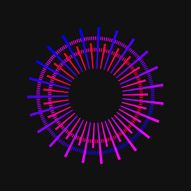 Gradient rainbow circle vector sunburst - Vector, Image
