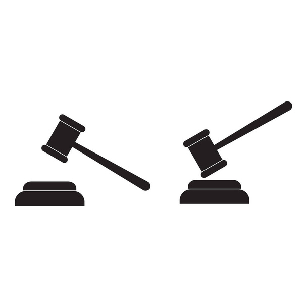 Gavel vector icon isolated on white background - Vector, Image