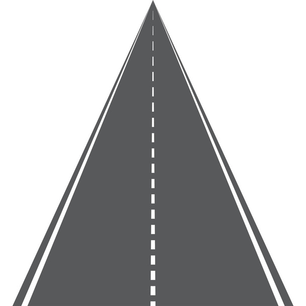 Векторна дорога або шосе з позначками на білому тлі
 - Вектор, зображення