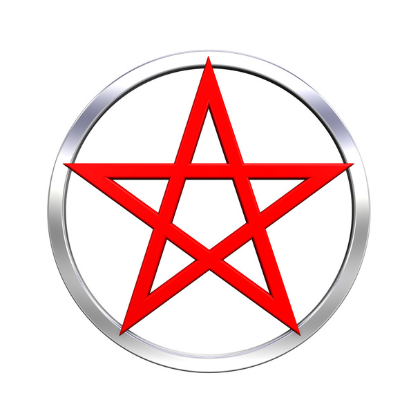 Pentagram elszigetelt fehér - Fotó, kép