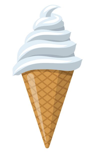 vanilla ice cream - ベクター画像