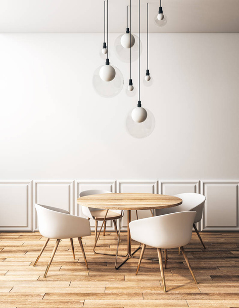 Contemporary classic cafe interior - Fotoğraf, Görsel