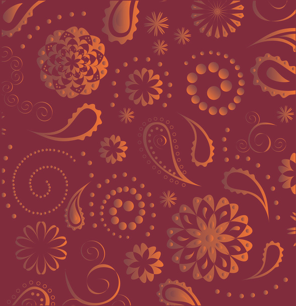 Paisley background - Vector, Image