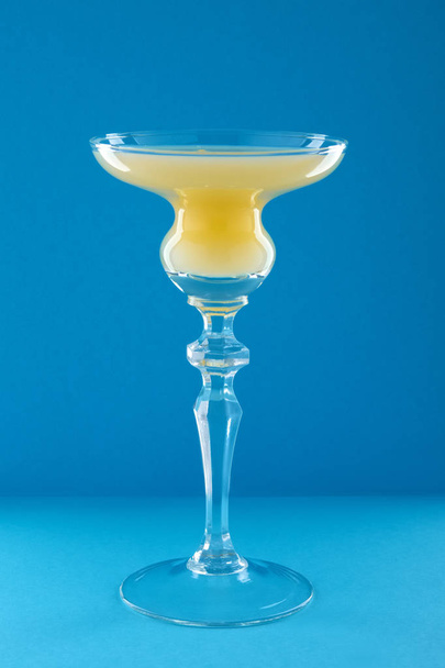 Old Cuban cocktail on blue background - Photo, image