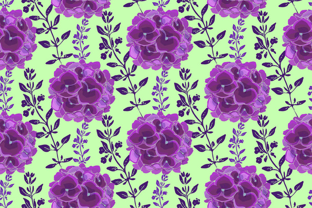 Art floral vector seamless pattern.  - Вектор, зображення