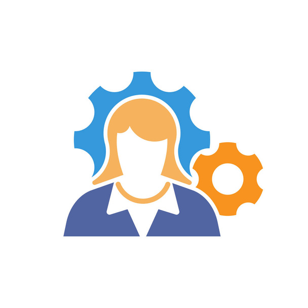 Illustration icon for female operational managers, female business consultants - Vector, Image