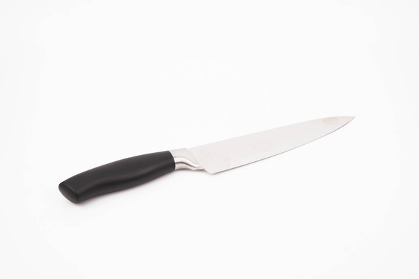 Couteau de cuisine du chef isolé sur fond blanc. - Photo, image