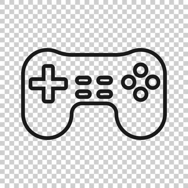 Joystick sign icon in transparent style. Gamepad vector illustration on isolated background. Gaming console controller business concept. - Vector, Image