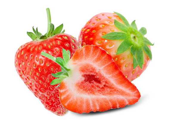 φράουλα απομονωμένη σε λευκό - Φωτογραφία, εικόνα