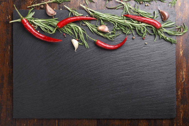 red pepper and rosemary set - Фото, изображение