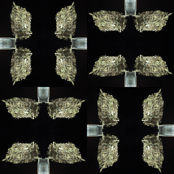 Naadloos patroon met marihuana knoppen - Foto, afbeelding