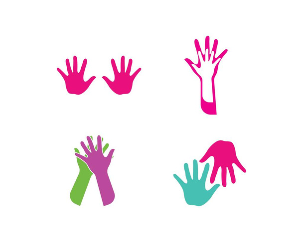 Значок векторного логотипа Hand Care  - Вектор,изображение